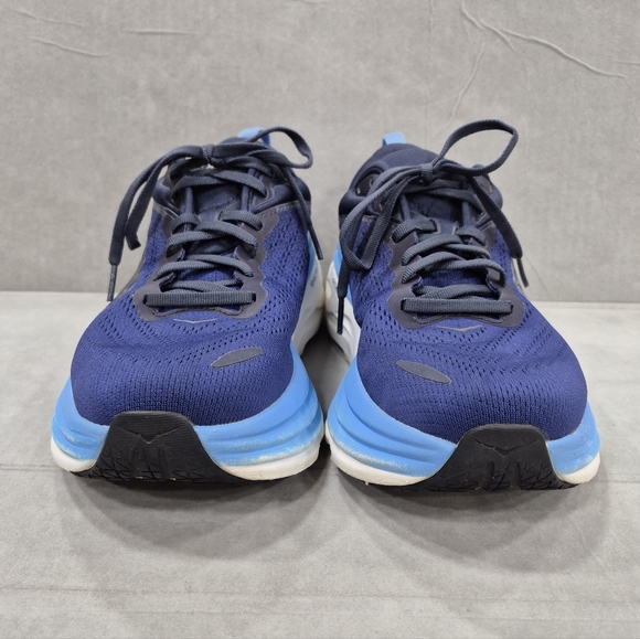Hoka One One Bondi 8 running sneaker men's 9 2E blue mesh - Picture 4 of 13